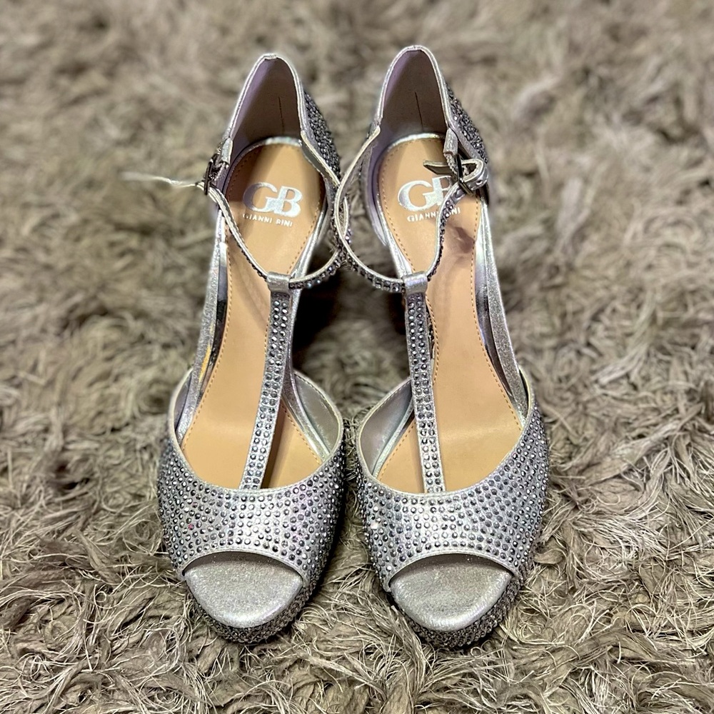 GB Gianni Bini platform heels with rhinestones